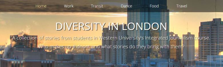 screen cap of diversity in london website